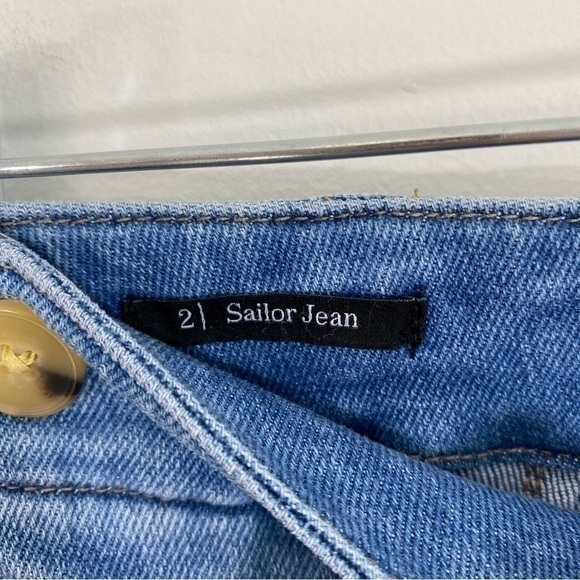 Talbots 2 Sailor Jeans Mystic Wash High Rise Trouser Denim‎ Button Details - Picture 10 of 14
